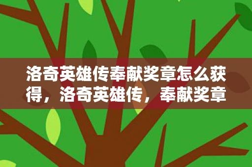 洛奇英雄传奉献奖章怎么获得，洛奇英雄传，奉献奖章的荣耀与传承