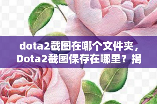 dota2截图在哪个文件夹，Dota2截图保存在哪里？揭秘你的游戏珍藏库