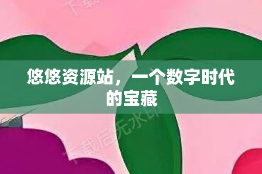 悠悠资源站，一个数字时代的宝藏
