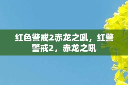 红色警戒2赤龙之吼，红警警戒2，赤龙之吼