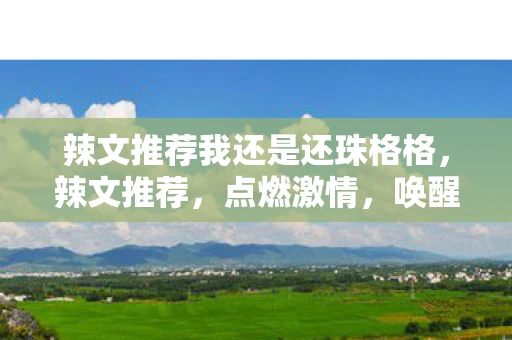 辣文推荐我还是还珠格格，辣文推荐，点燃激情，唤醒感官的文学盛宴