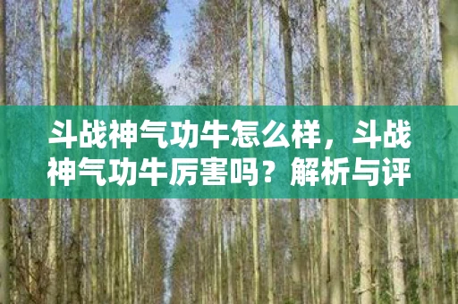 斗战神气功牛怎么样，斗战神气功牛厉害吗？解析与评测