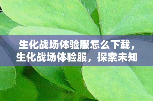 生化战场体验服怎么下载，生化战场体验服，探索未知，挑战极限