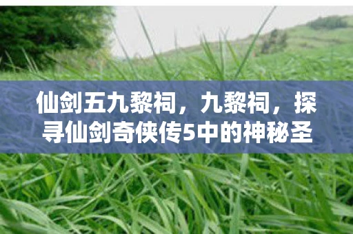 仙剑五九黎祠，九黎祠，探寻仙剑奇侠传5中的神秘圣地