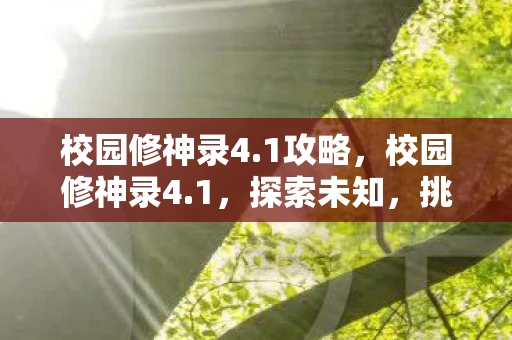 校园修神录4.1攻略，校园修神录4.1，探索未知，挑战自我
