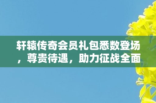 轩辕传奇会员礼包悉数登场图片