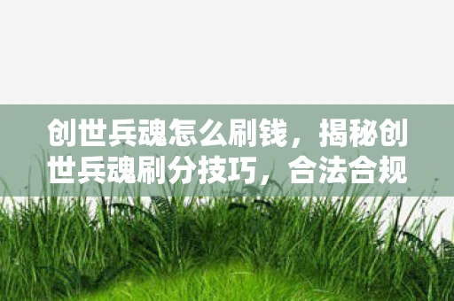 创世兵魂怎么刷钱，揭秘创世兵魂刷分技巧，合法合规提升游戏水平