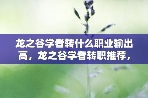 龙之谷学者转什么职业输出高，龙之谷学者转职推荐，哪个职业最适合你？
