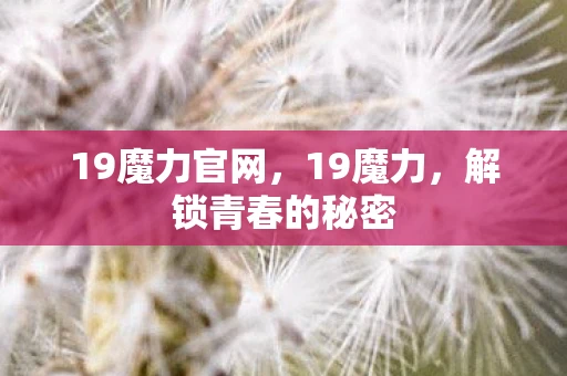 19魔力官网，19魔力，解锁青春的秘密
