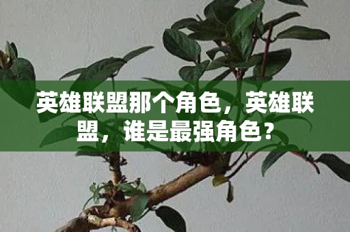 英雄联盟那个角色，英雄联盟，谁是最强角色？