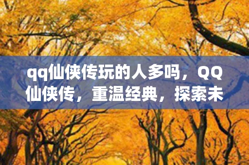 qq仙侠传玩的人多吗，QQ仙侠传，重温经典，探索未知