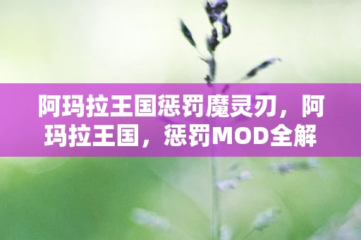 阿玛拉王国惩罚魔灵刃，阿玛拉王国，惩罚MOD全解析