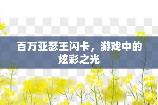 游戏中的炫彩之光图片