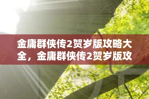 金庸群侠传2贺岁版攻略大全，金庸群侠传2贺岁版攻略