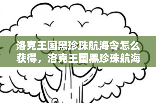 洛克王国黑珍珠航海令怎么获得，洛克王国黑珍珠航海令，一场关于勇气与智慧的冒险