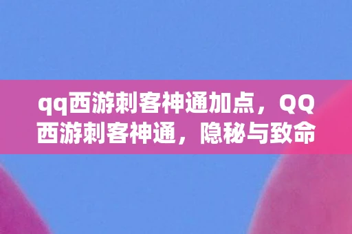 qq西游刺客神通加点，QQ西游刺客神通，隐秘与致命的艺术