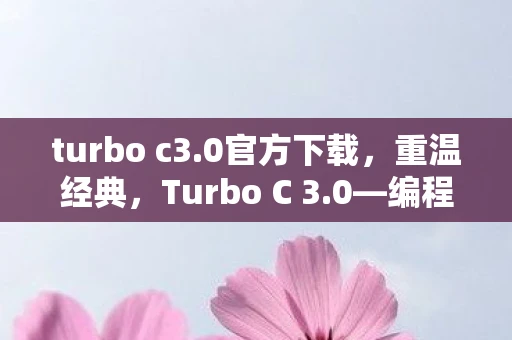 turbo c3.0官方下载，重温经典，Turbo C 3.0—编程初学者的经典工具