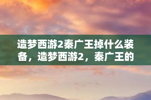 造梦西游2秦广王掉什么装备，造梦西游2，秦广王的神秘挑战
