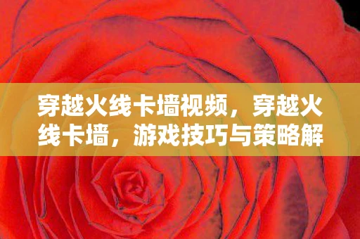 穿越火线卡墙视频，穿越火线卡墙，游戏技巧与策略解析