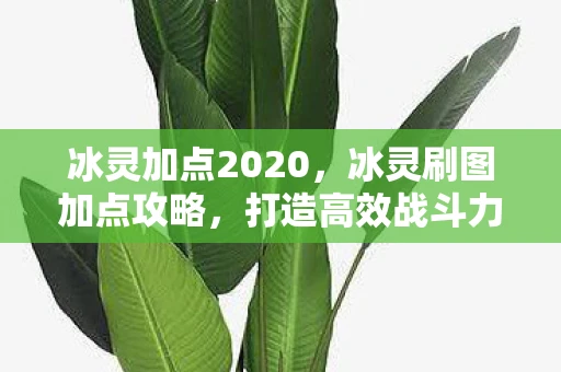 冰灵加点2020，冰灵刷图加点攻略，打造高效战斗力的关键