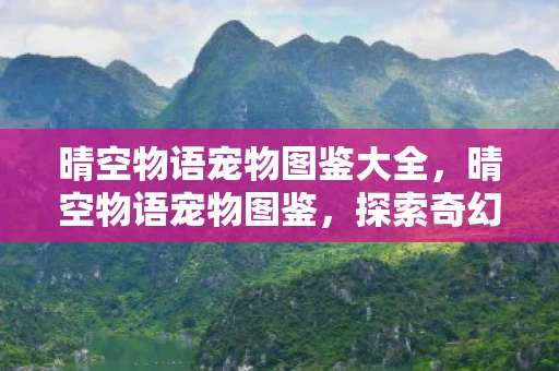 晴空物语宠物图鉴大全，晴空物语宠物图鉴，探索奇幻世界的萌宠伙伴