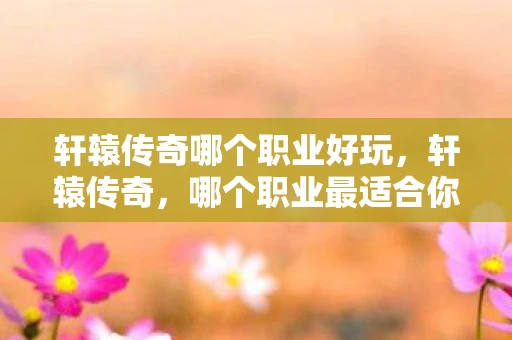 轩辕传奇哪个职业好玩，轩辕传奇，哪个职业最适合你？