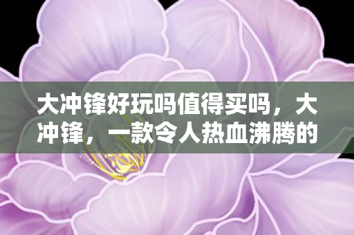 大冲锋好玩吗值得买吗，大冲锋，一款令人热血沸腾的竞技游戏