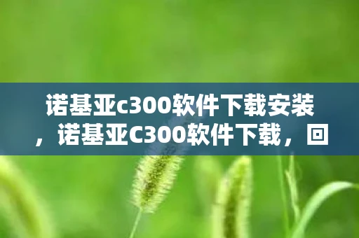 诺基亚c300软件下载安装，诺基亚C300软件下载，回顾经典，探索新体验