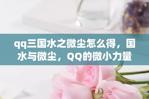 qq三国水之微尘怎么得，国水与微尘，QQ的微小力量与巨大影响