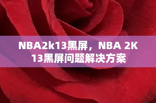 NBA2k13黑屏，NBA 2K13黑屏问题解决方案