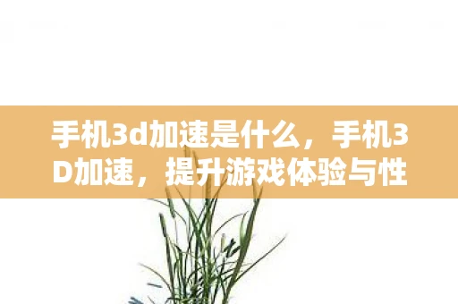 手机3d加速是什么，手机3D加速，提升游戏体验与性能的关键技术
