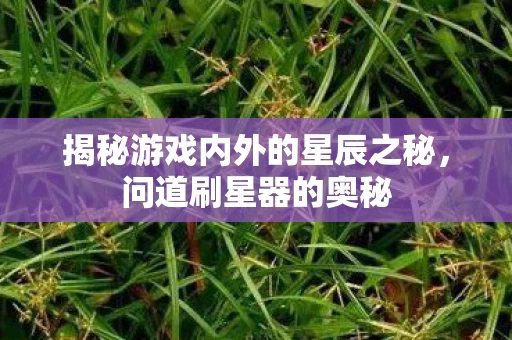 揭秘游戏内外的星辰之秘图片