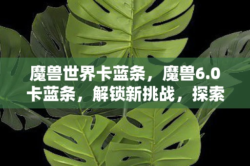 魔兽世界卡蓝条，魔兽6.0卡蓝条，解锁新挑战，探索未知领域