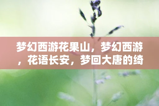 梦幻西游花果山，梦幻西游，花语长安，梦回大唐的绮丽之旅