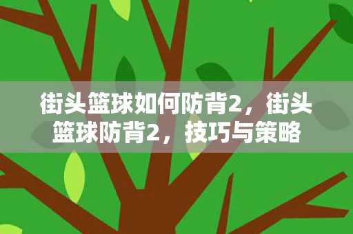 街头篮球如何防背2，街头篮球防背2，技巧与策略