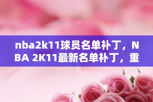 nba2k11球员名单补丁，NBA 2K11最新名单补丁，重温经典，再战辉煌