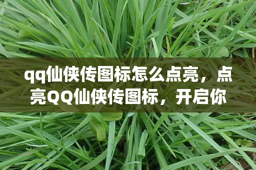 qq仙侠传图标怎么点亮，点亮QQ仙侠传图标，开启你的仙侠之旅
