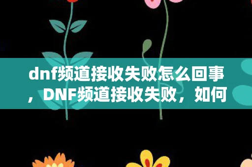 dnf频道接收失败怎么回事，DNF频道接收失败，如何快速解决与避免
