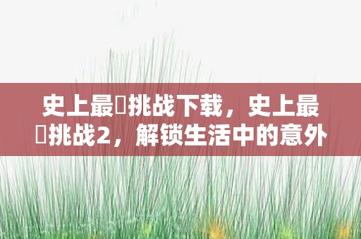 史上最囧挑战下载，史上最囧挑战2，解锁生活中的意外与乐趣