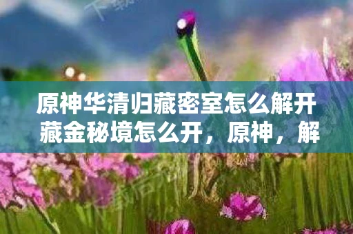原神华清归藏密室怎么解开 藏金秘境怎么开，原神，解密华清归藏密室与藏金秘境的开启方法