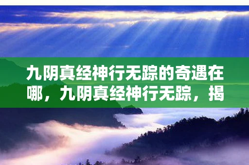 九阴真经神行无踪的奇遇在哪，九阴真经神行无踪，揭秘武侠世界的神秘宝典