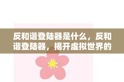 反和谐登陆器是什么，反和谐登陆器，揭开虚拟世界的神秘面纱