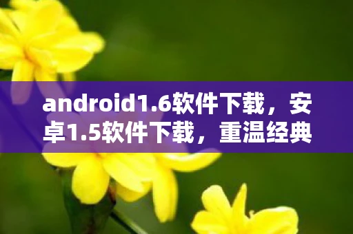 android1.6软件下载，安卓1.5软件下载，重温经典，体验复古魅力