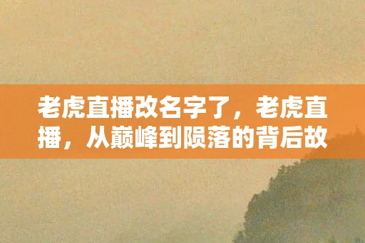 老虎直播改名字了，老虎直播，从巅峰到陨落的背后故事