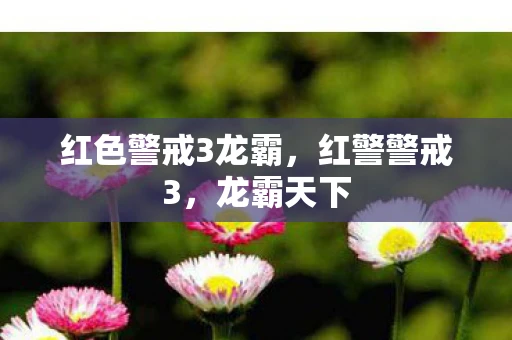 红色警戒3龙霸，红警警戒3，龙霸天下