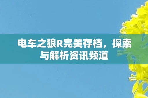 电车之狼R完美存档图片