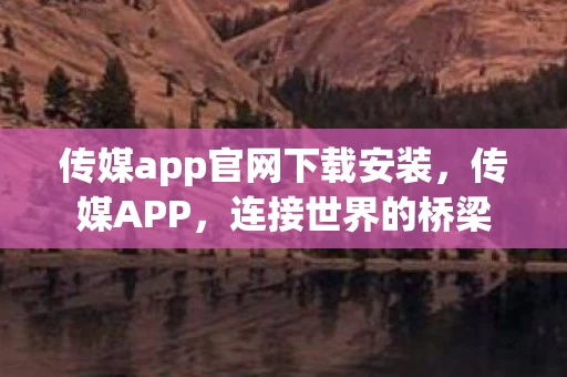传媒app官网下载安装，传媒APP，连接世界的桥梁