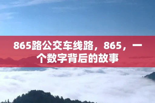 865路公交车线路，865，一个数字背后的故事