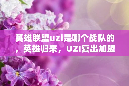 英雄联盟uzi是哪个战队的，英雄归来，UZI复出加盟BLG，续写传奇篇章