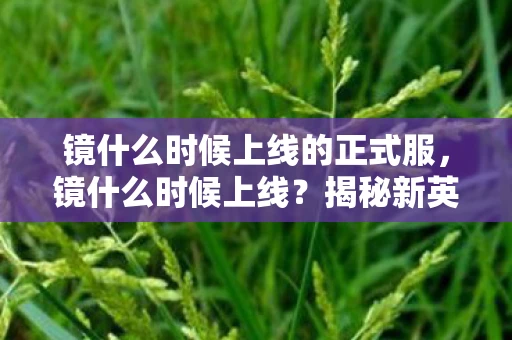 镜什么时候上线的正式服，镜什么时候上线？揭秘新英雄上线时间